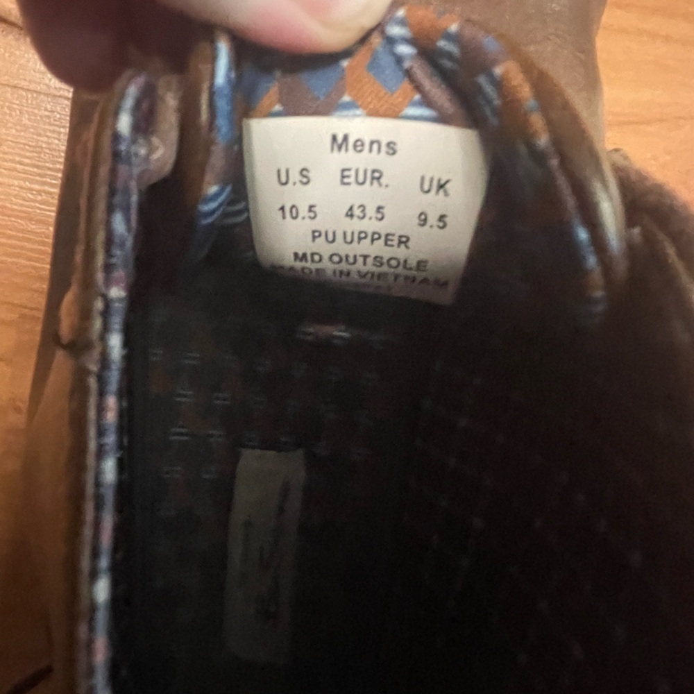Ben Sherman Mens Preston Hi Top Casual Shoes • Size 10.5 Brown • Oxford Sneakers - Picture 6 of 8